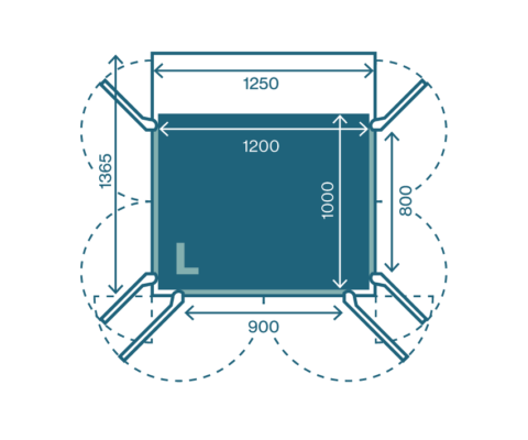 A residential lift L size