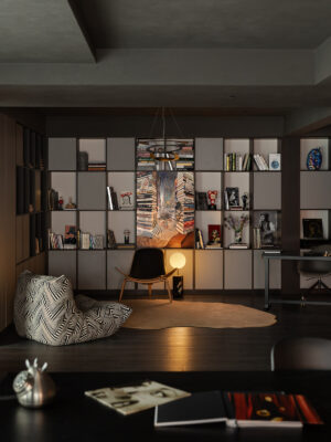 Cosy reading corner at the House of TIppi