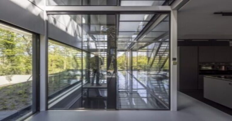 One-floor home lift installed in a UK house showing a compact through-floor lift design for easy access between ground and first floor