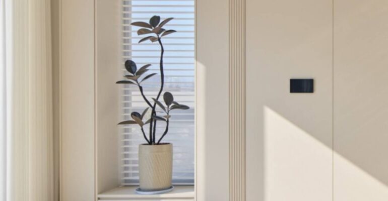 Modern home lift installed in Bangalore villa showing residential elevator design in a multi-floor house