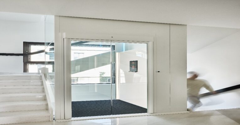 Modern home lift installed in an Australian duplex townhouse with compact design, efficient space planning and accessible multi-level living