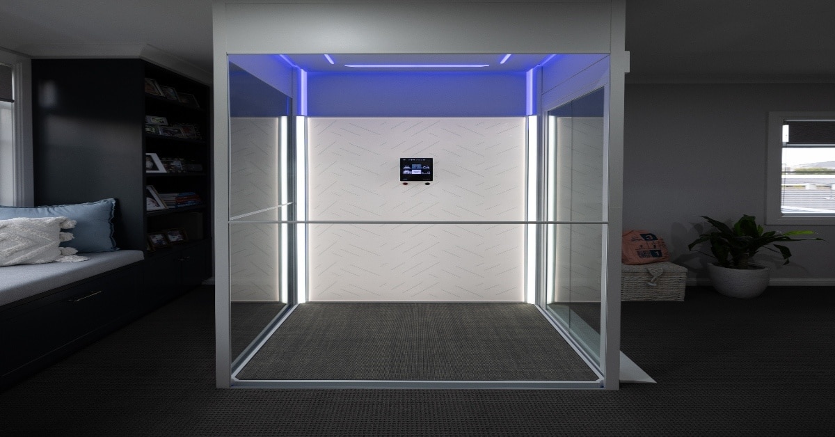 Modern home lift for an independent house, villa and bungalow in India with pitless installation and premium design