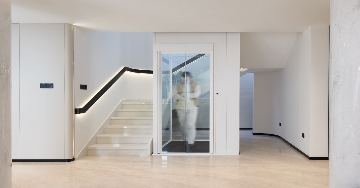Modern 3-floor home lift installed in an Indian independent house