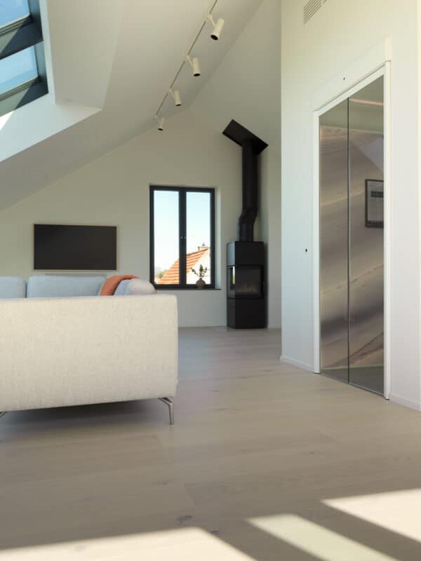 SWIFT Pro with ArtWall Conrete on top floor of Villa Horisont
